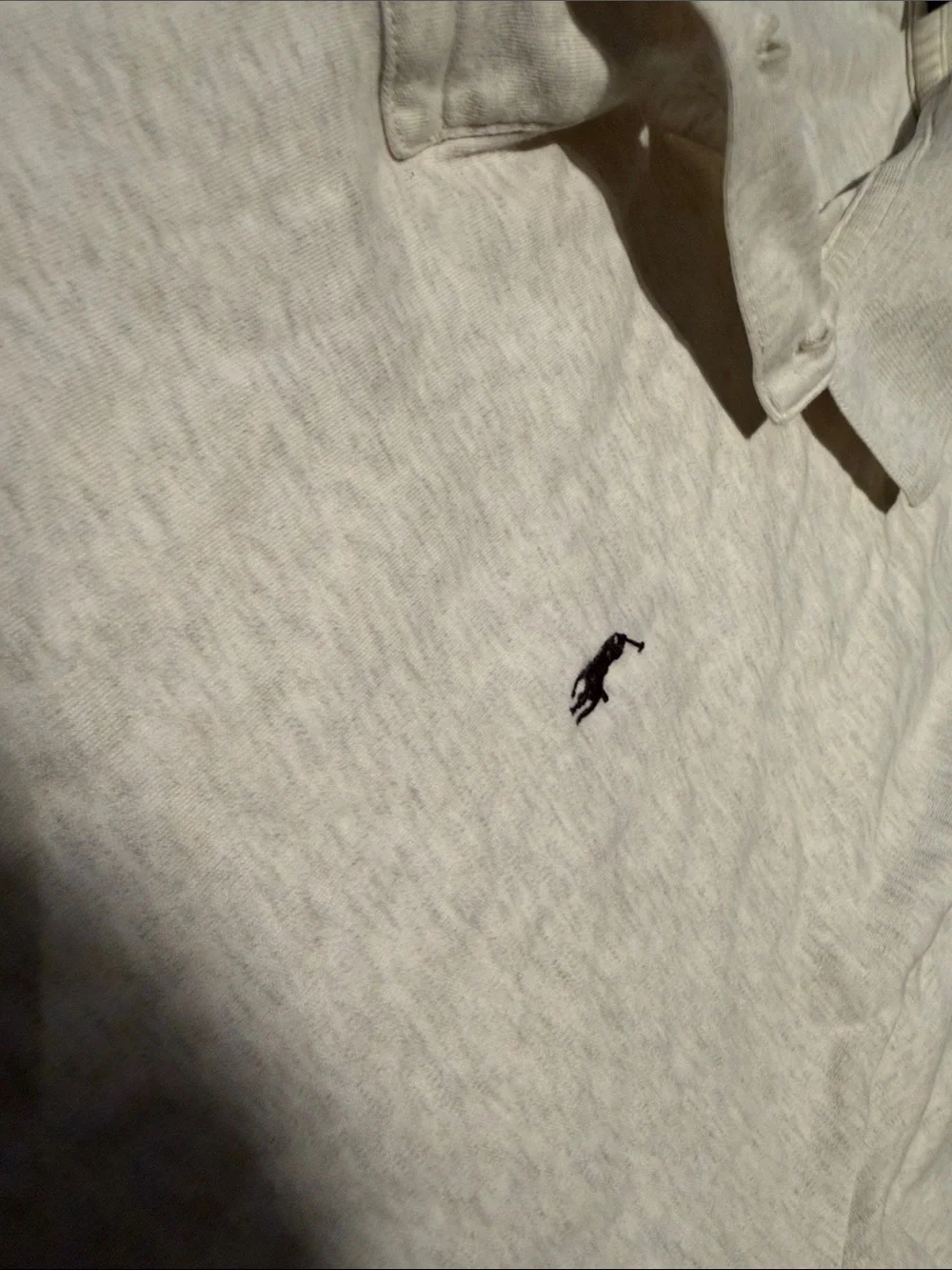Ralph Lauren Light Gray Men's Polo with Navy Pony